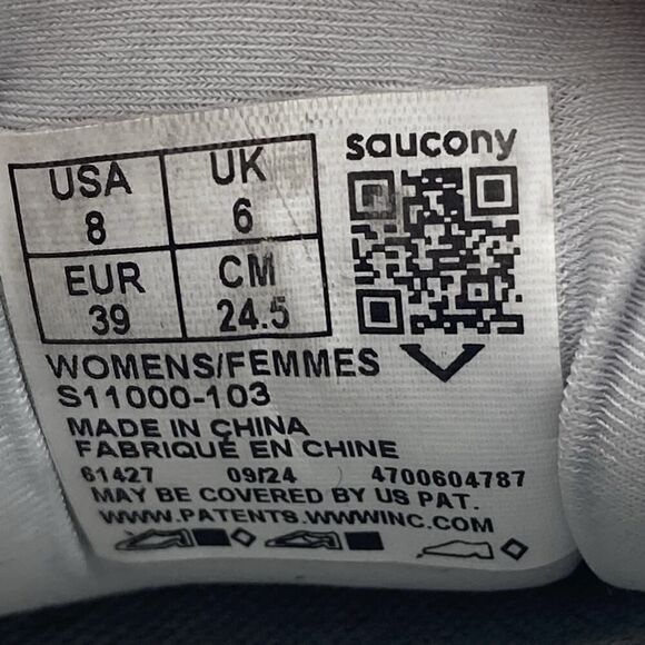Womens Size 8 Saucony Ride 18 Gray Running Athletic Shoes Sneakers S11000-103 - Picture 9 of 9